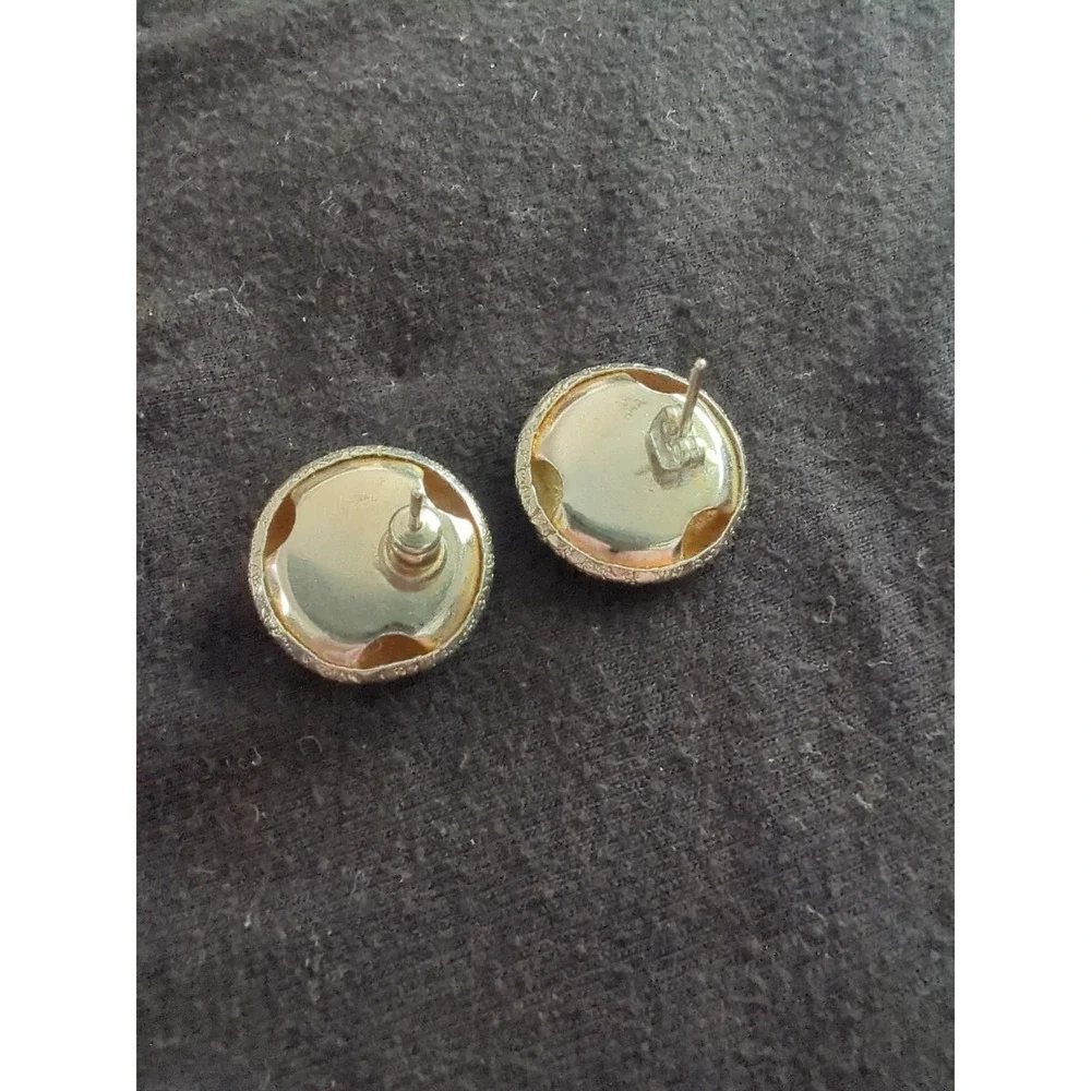 Vintage Style Siam Style‎ Silver Toned Earrings